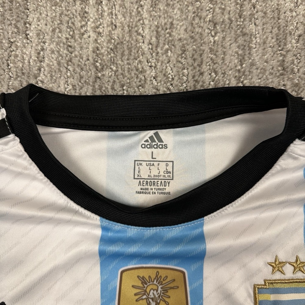 Adidas Argentina Messi #10 Soccer Jersey Mens S Home Blue White 2022 Football - Picture 3 of 8